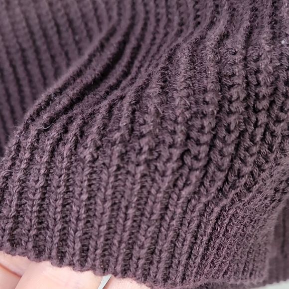 Y2K Vintage Womens Chunky Knit Sweater Pullover Size XL Brown VNeck Minimal - Picture 6 of 8